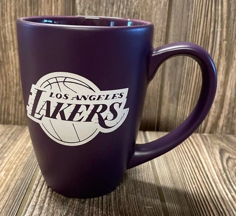 Brand New Los Angeles Lakers Purple Premium Ceramic Coffee Mug Cover