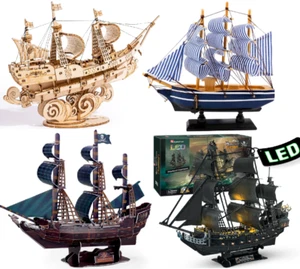 Wooden ship model kits Diy Wood Boat Sailing Building build Kit Ships modeling - Picture 1 of 61