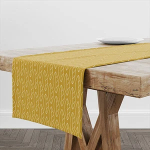 Table Runner Golden Leaves | Unique Design Table Decor | Made in EU - Picture 1 of 2