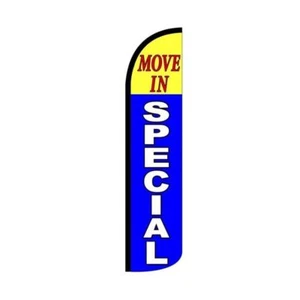 Move In Special Swooper Flatterfeder Flagge | 3 Fuß B x 11,5 Fuß hoch - Bild 1 von 3