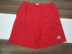 Pantaloncini da uomo grandi rossi rovere felpati Ohio State OSU Buckeyes maglia mattoni cotone spesso - Foto 1 di 9