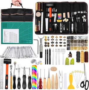 328Pcs Leather Tooling Kit, Leather Working Kit with Manual, Leather Working Too - Picture 1 of 7