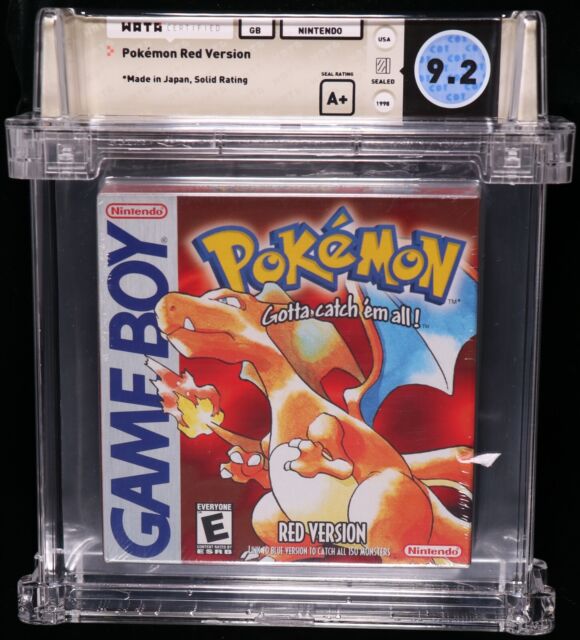 1996 Nintendo Game Boy Pokemon Red Version WATA 9.2 A+