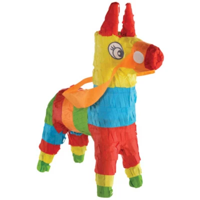 Mexican Fiesta Party Supplies Mini Donkey Pinata Decoration 19cm x 14cm Approx - Image 1 of 3
