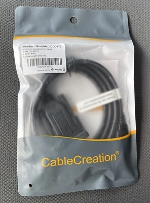 USB 2.0 to RS-232   DB 9PIN Serial Cable (PL-2303) Length 1m (3.3ft) - Image 1 of 2