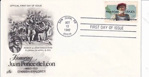 SELLO US SCOTT 2024 "Ponce de Leon" 20 CENTAVOS 1982 FDC - A - Imagen 1 de 1