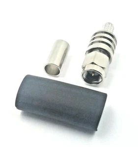 10pc RF Connectors SMA Male Crimp Solderless with heat shrink tube LMR200 - Picture 1 of 6