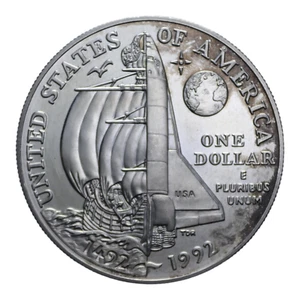 DOLLAR 1992 D COLUMBUS USA AMERICA - Picture 1 of 2