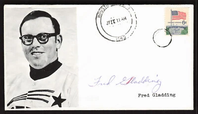 Fred Gladding Signed Pasted on Photo Cachet Envelope Houston Astros Auto - Image 1 of 2