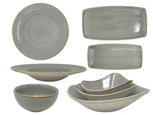 Churchill Stonecast Grey Geschirr Teller Schüsseln Platten Schalen - Bild 1 von 13