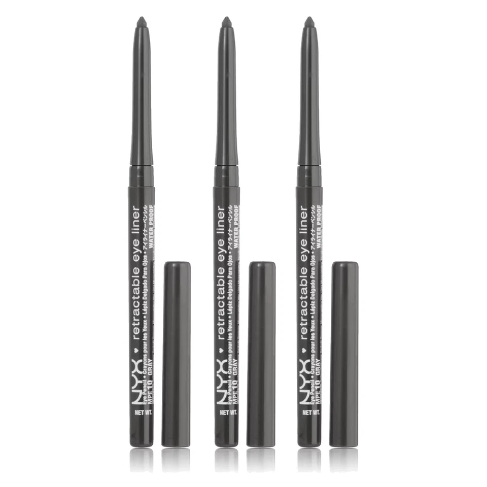 Lápiz delineador de ojos mecánico NYX PROFESSIONAL MAKEUP, gris, paquete de 3 Foto 1 de 1
