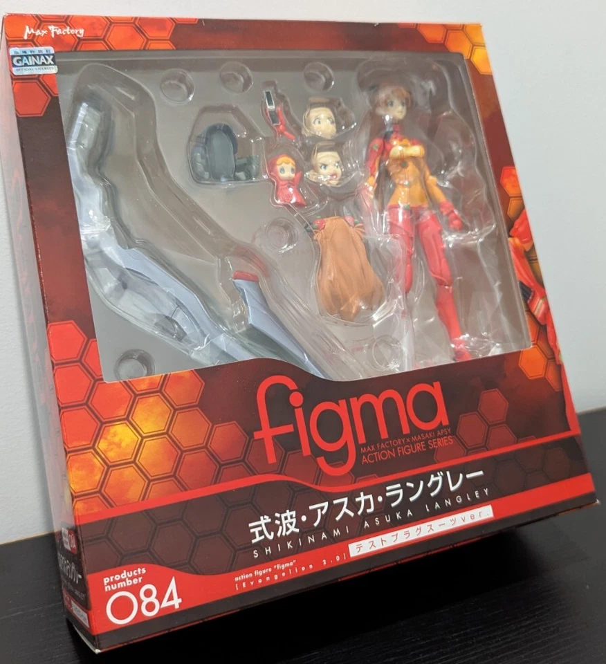 Evangelion Asuka Shikinami Figma 084 Max Factory Good Smile Japan Sealed Rare - Image 1 of 4
