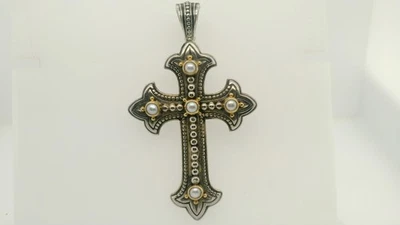 Konstantino Classics Pear Cross Sterling/18k Cross Foto 1 de 4