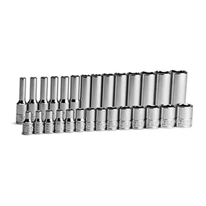 1/4 in. Drive 6-Point Socket Set () Shallow & Deep Set / 4-15 mm - Picture 1 of 7