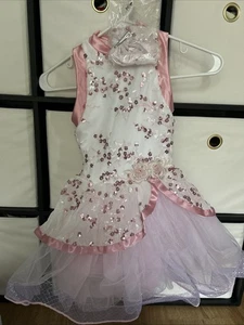 Girls 7/8 Pink cherry blossom flower Costume ballet tutu dress Child Of Mine - Picture 1 of 3
