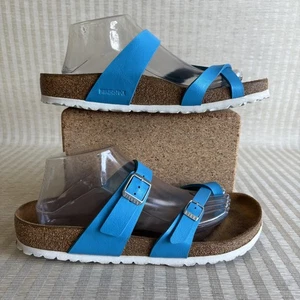 Birkenstock Mayari Sandals Womens Size 41 Leather Toe Loop Cork Footbed Shoes - Picture 1 of 20