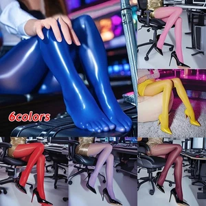 Calcetines ultrafinos de aceite de caballo Aurora para mujer altos elásticos y brillantes anti-gancho - Imagen 1 de 21