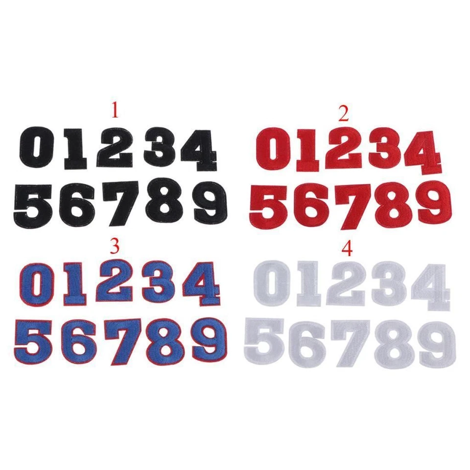 Zahlen Eisen auf Patches schneidern auf Appliques Cartoon 0 9 Gestickte - Bild 1 von 1