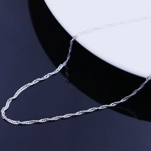 COLLANA ARGENTO 925 % SILVER RODIATO INCISIONE GANCIO UOMO UNISEX REGALO - Foto 1 di 8
