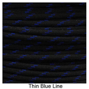 Thin Blue Line Paracord 100 Foot 550 lb 7 Strand Camping Survival Rope - Imagen 1 de 2