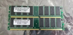 Wintec AMPO 1GB DDR (2x512MB) PC 2700 RAM 184 Pin Non-ECC - Picture 1 of 4