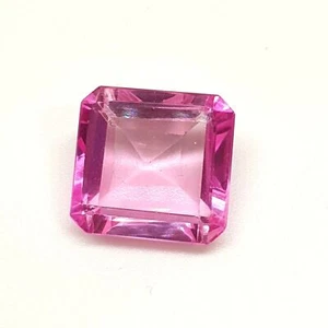 Natural Pink Morganite 14 Ct Faceted Cut Certified Square Loose Gemstone - Picture 1 of 7
