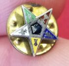 Vintage Sterling Collectible Order Of The Eastern Star OES Tie Tack Jewelry  (J)
