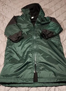 "GATORS" Insulated Waterproof Full Length Hooded Coat - Kids Size 8 - Blk Grn - Picture 1 of 11