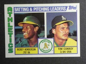 1984 Topps Batting & Pitching Leaders # 156 Athletics NM/MT OR BETTER 001