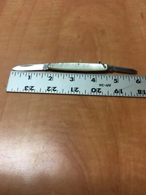 Faca de bolso dobrável vintage Winchester 2308 madrepérola feita nos EUA - Imagem 1 de 4