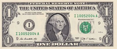 United States Of America, 1 Dollar, 2009, UNC, (special serial number banknote) - Image 1 of 2