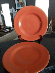 Menge 2 Tischplatten unbegrenzt Korsika orange handbemalt Essplatten Neu 11 Zoll - Bild 1 von 6