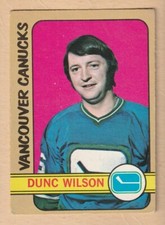 HOCKEY CARD NHL 1972-73  DUNC WILSON  VANCOUVER CANUCKS  OPC  #18