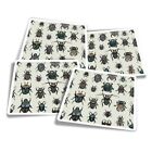 4x Square Stickers 10 cm - Beetle Illustrations Bugs  #3089