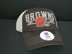 NFL Team Cleveland Browns Tan Embroidered Logo Adjustable Cap Hat - Picture 1 of 4