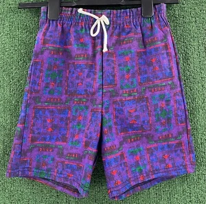 Vintage 80’s Geometric Colorful All Over Print Shorts Boy’s Size Small USA Made - Picture 1 of 6