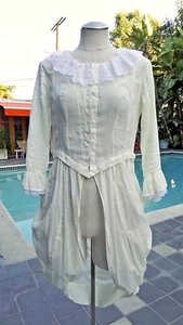 CANDELA NYC Steampunk Victorian Light Sheer Draped Top Size L - Picture 1 of 10