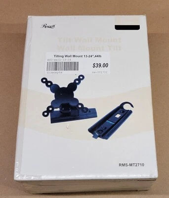 New Rosewill RMS-MT2710 Black Wall Mount 100x100 VESA bracket, built-in level - Image 1 of 2