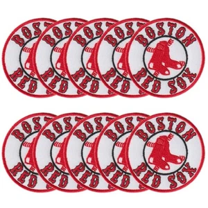 10 pcs Boston Red Sox Baseball Nation Logo Size 2.8"x2.8" Sew Iron On Patches - Picture 1 of 12