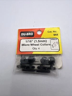 DU-BRO 944 1/16 inch 1.5mm Micro Wheels Collars (4) - Image 1 of 2
