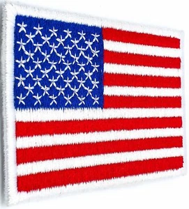 PARCHE DE SUJECIÓN BLANCO BLANCO CON BANDERA ESTADOUNIDENSE TÁCTICA MORAL MILITAR DE ESTADOS UNIDOS - Imagen 1 de 3