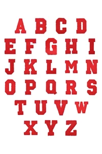 6" Red Varsity Alphabet Letters Chenille Iron-on Patch - Picture 1 of 27