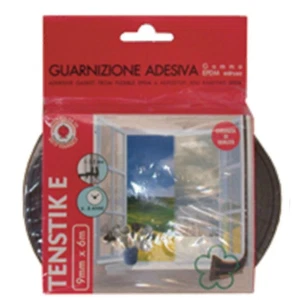 NASTRO PARAFREDDO GOMMA porte finestre AUTOADESIVO MARRONE mm 4x9 mt 6 TENSTIK/E - Foto 1 di 2