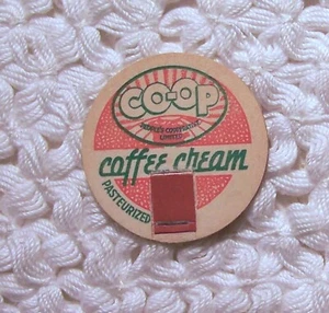 MILK CREAM Bottle Cap - CO-OP COFFEE CREAM - Peoples Cooperative Limited  (#17) - Picture 1 of 2