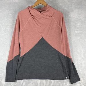 Top Smartwool Merino 250 cuello cruzado para mujer L rosa gris manga larga $159 - Imagen 1 de 8
