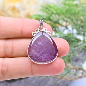 Purple Ametrine Teardrop Pendant 925 Sterling Silver Gemstone Jewelry Mom Gifts - Picture 1 of 8