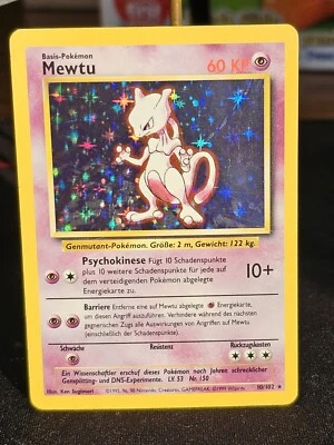 Mewtwo Base Set German / Mewtu Holo Pokémon Card TCG  - Image 1 of 4