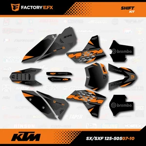 Canada Gray Org Shift Racing Graphics Kit fits KTM 07-10 SX Sxf 125 250 300 450 - Foto 1 di 4