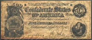 SAN FRANCISCO ~ FACSIMILE $500 CONFEDERATE 1864 NOTE ~ Realty Adv. 1940s - Picture 1 of 2