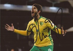 NORWICH: NELSON OLIVEIRA SIGNED 6x4 ACTION PHOTO+COA - Picture 1 of 1